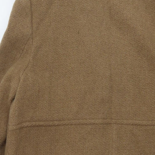 Nextr Womens Beige Overcoat Coat Size 12 Button