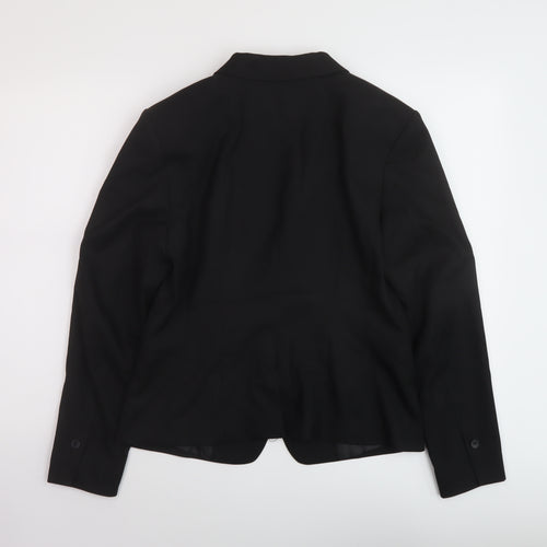H&M Womens Black Jacket Size 14 Button