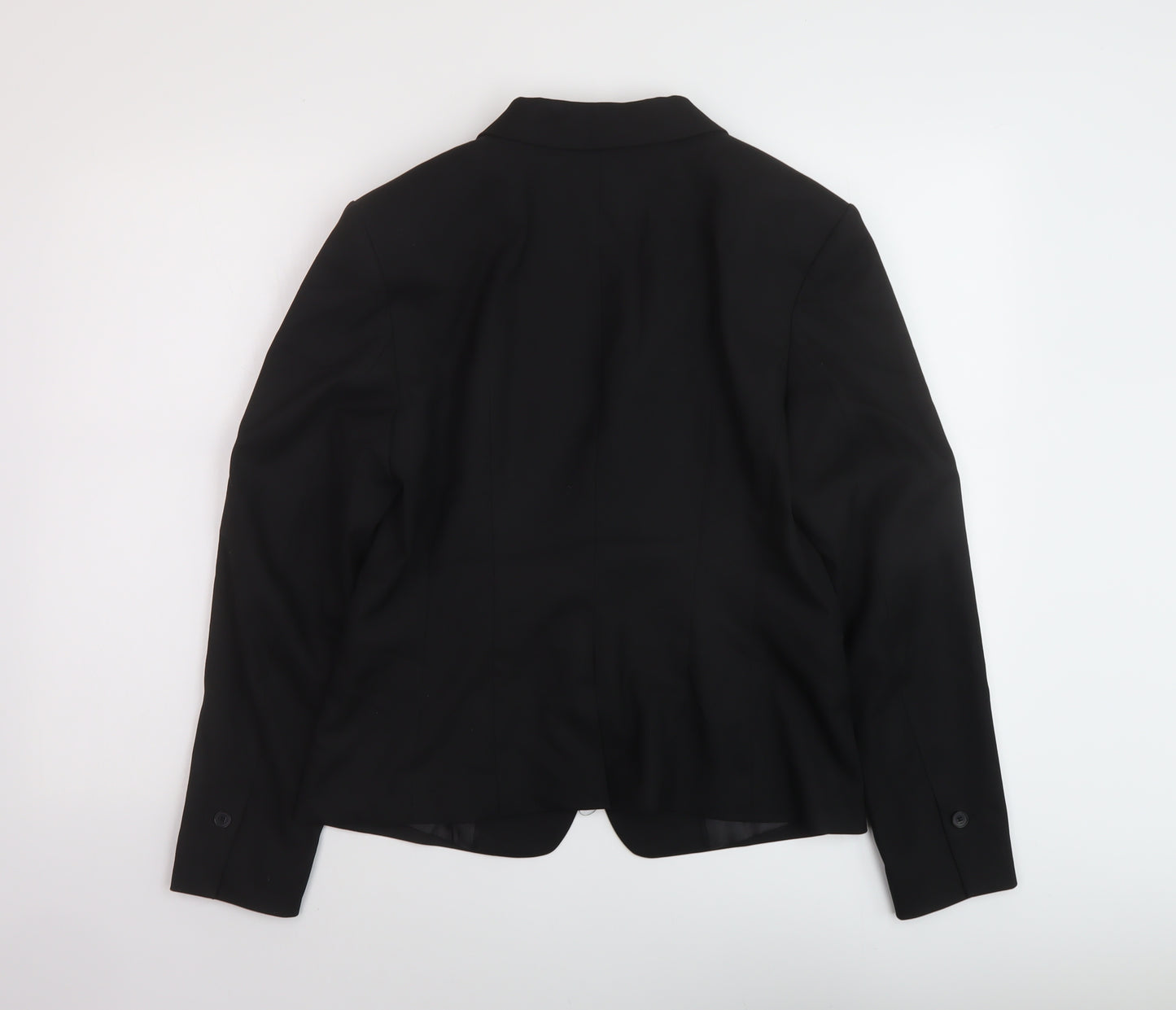 H&M Womens Black Jacket Size 14 Button