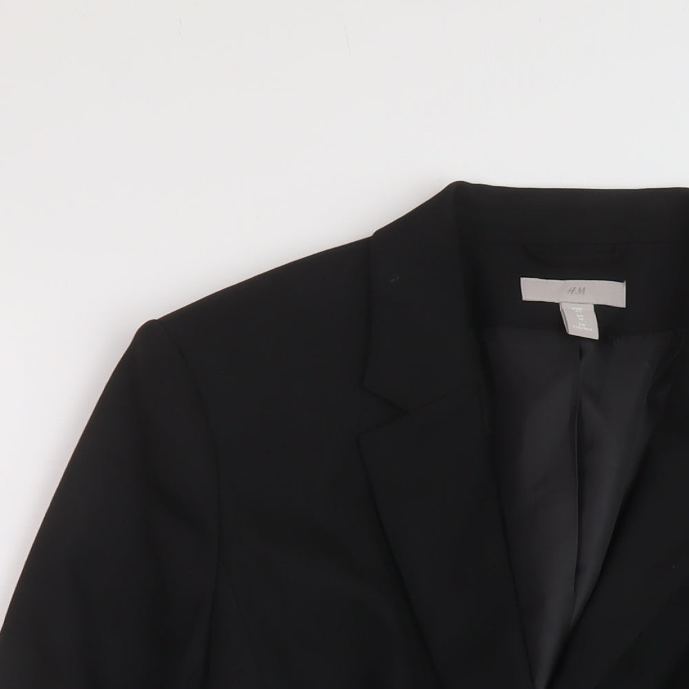 H&M Womens Black Jacket Size 14 Button