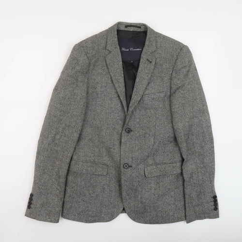 French Connection Mens Grey Wool Jacket Suit Jacket Size 36 Regular