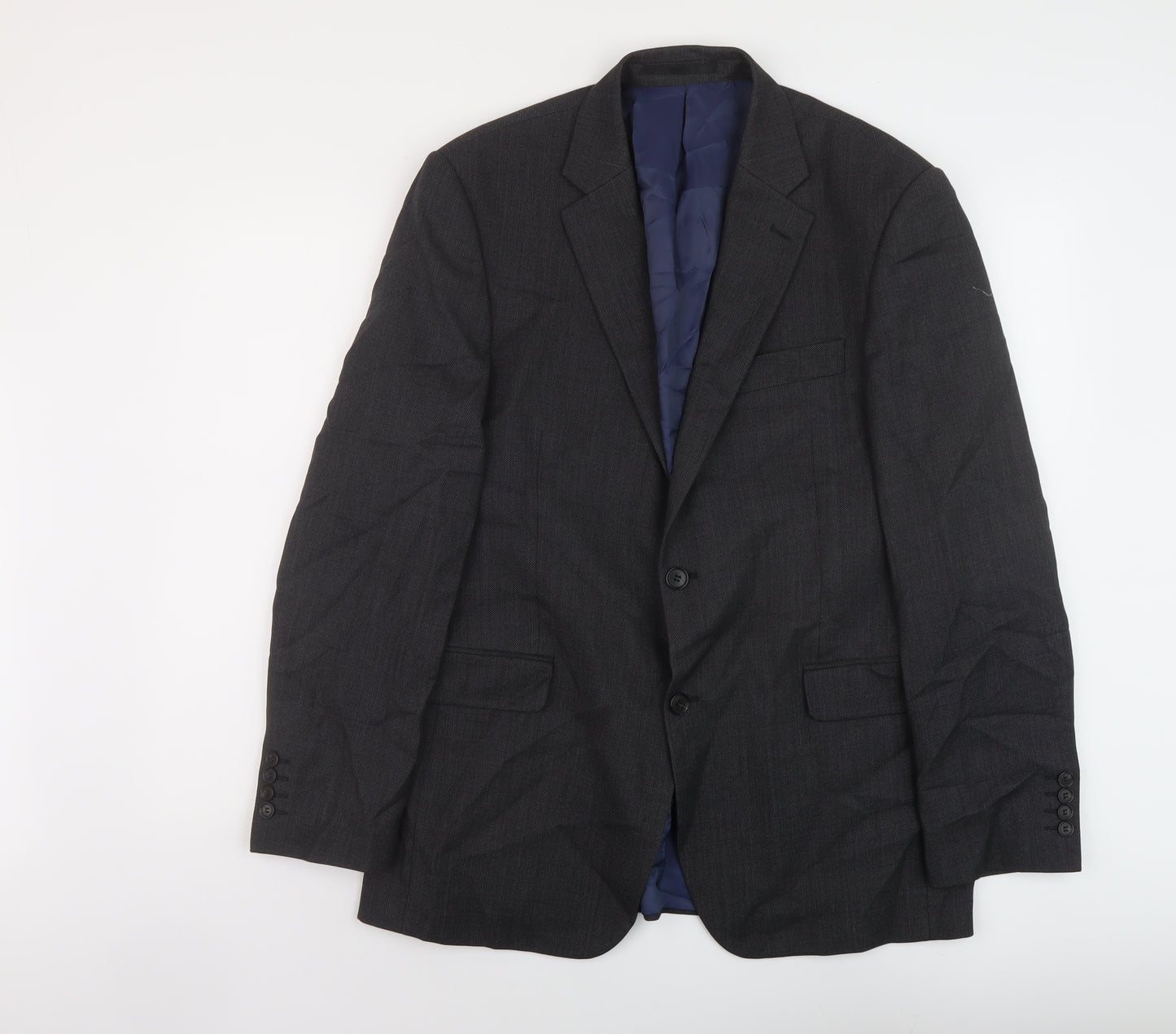 John Lewis Mens Grey Wool Jacket Suit Jacket Size 42 Regular