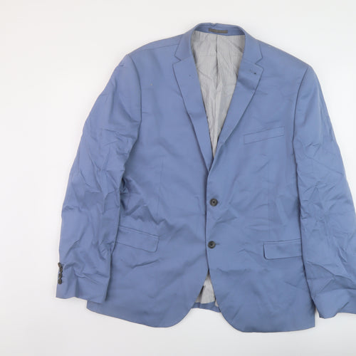 Nexyt Mens Blue Cotton Jacket Suit Jacket Size 46 Regular