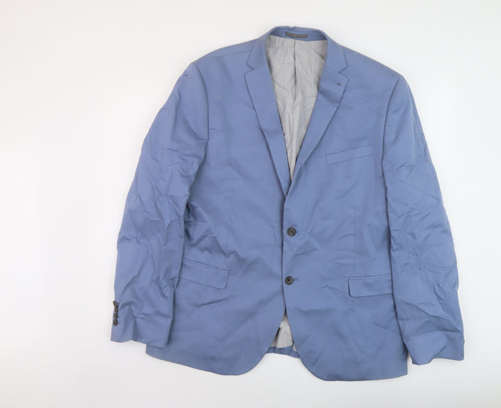 Nexyt Mens Blue Cotton Jacket Suit Jacket Size 46 Regular
