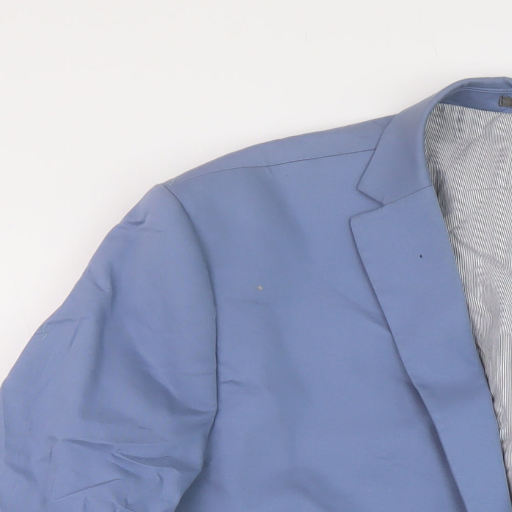 Nexyt Mens Blue Cotton Jacket Suit Jacket Size 46 Regular
