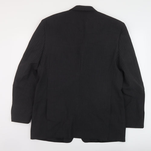 Carveste Mens Grey Striped Polyester Jacket Suit Jacket Size 42 Regular