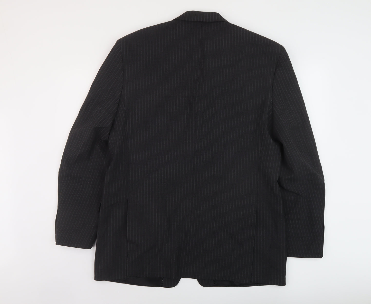 Carveste Mens Grey Striped Polyester Jacket Suit Jacket Size 42 Regular