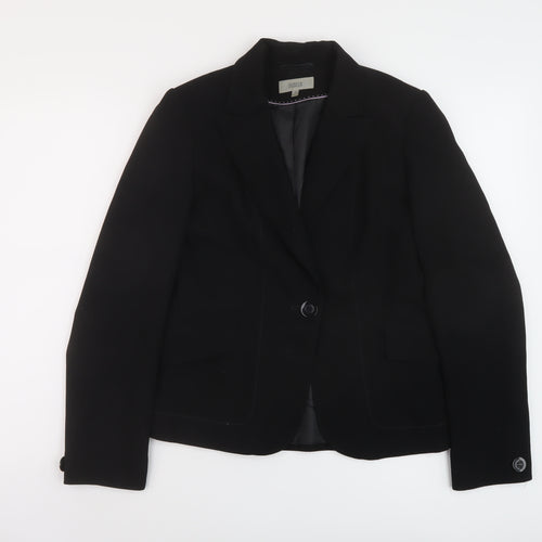 Marks and Spencer Womens Black Jacket Size 10 Button
