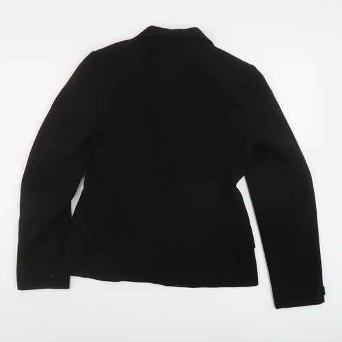 Marks and Spencer Womens Black Jacket Size 10 Button