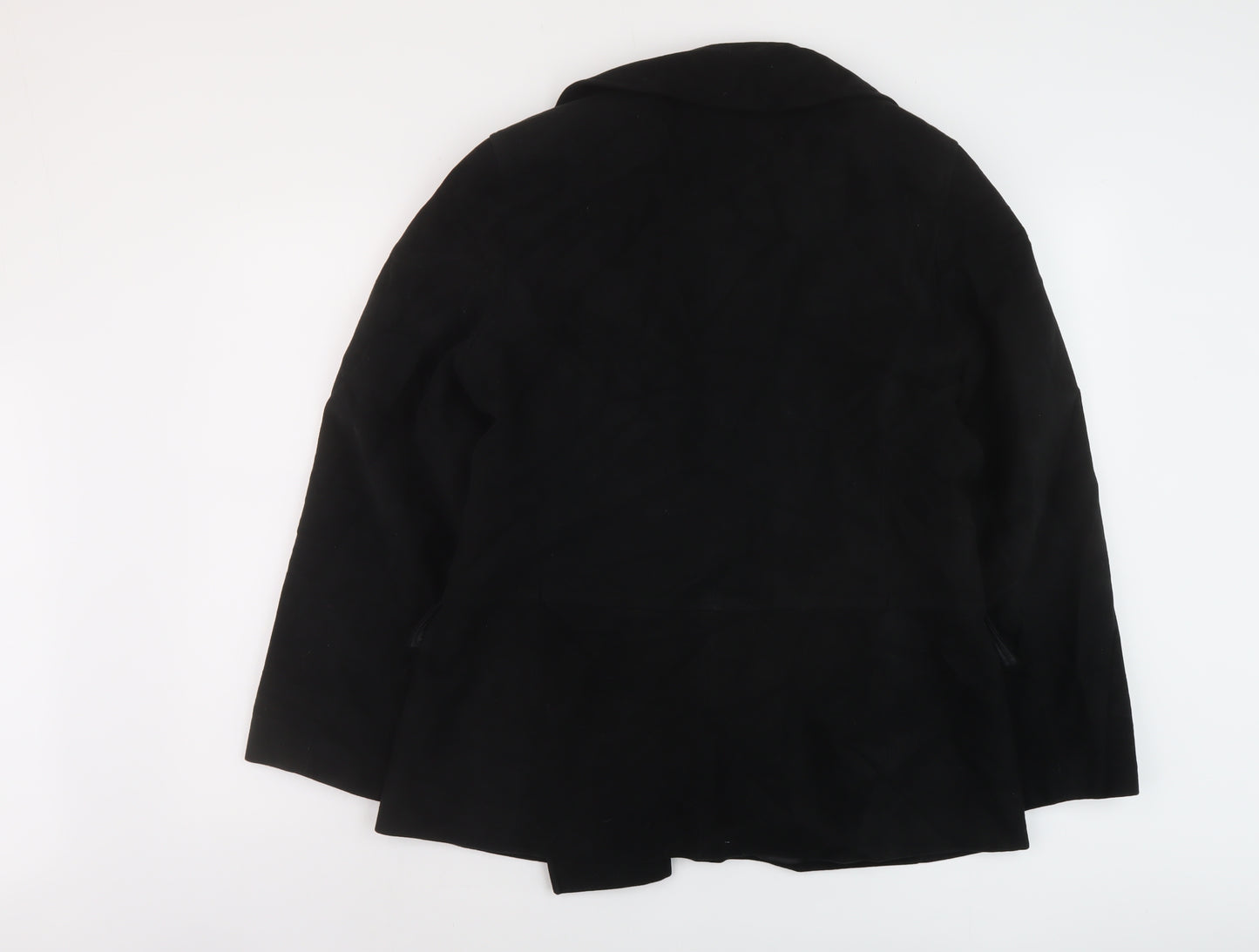 NuAge Womens Black Jacket Size 14 Button