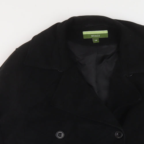 NuAge Womens Black Jacket Size 14 Button