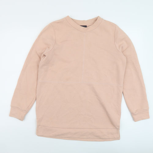 Marks and Spencer Womens Pink Cotton Pullover Sweatshirt Size S Pullover