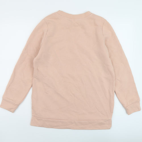 Marks and Spencer Womens Pink Cotton Pullover Sweatshirt Size S Pullover
