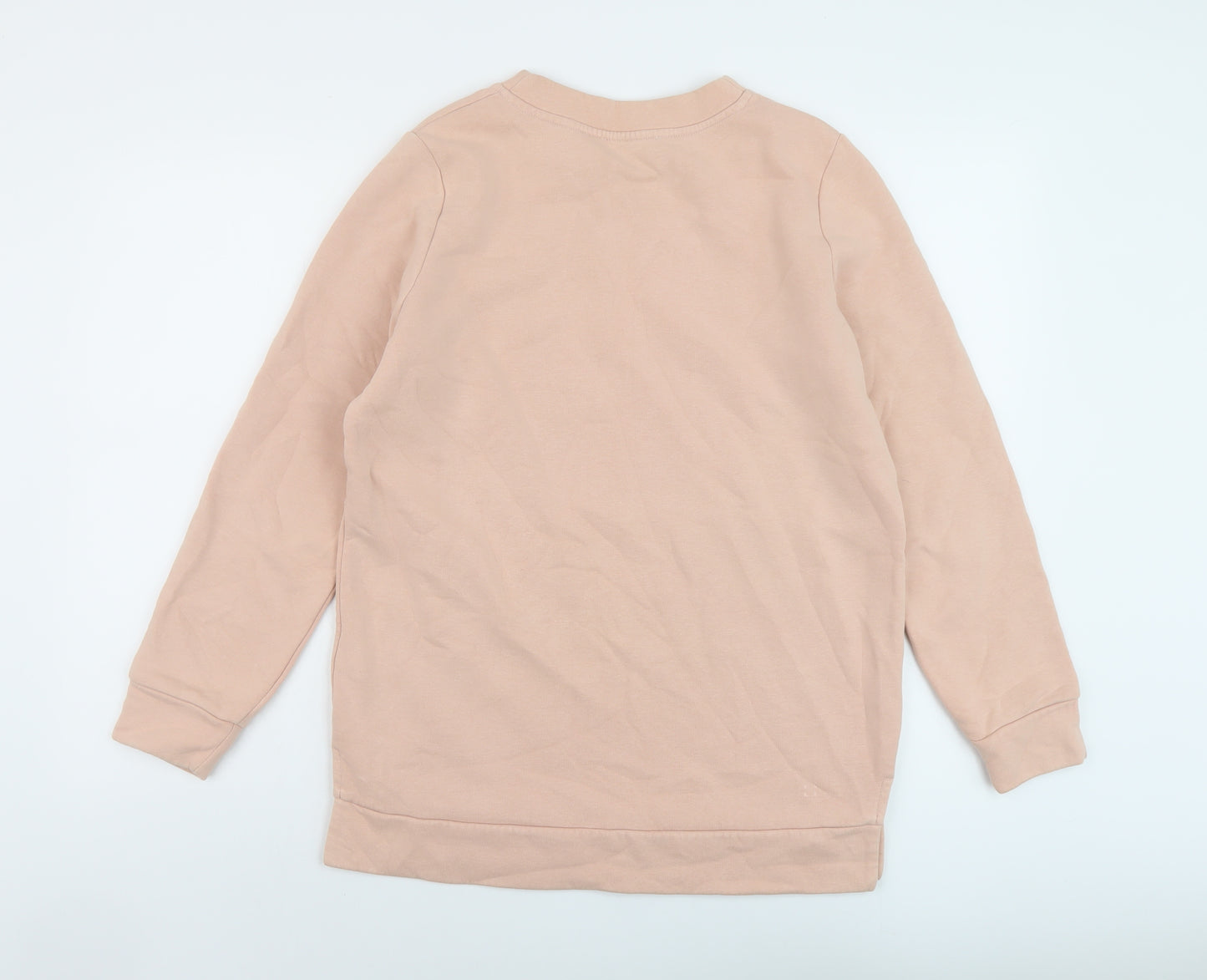 Marks and Spencer Womens Pink Cotton Pullover Sweatshirt Size S Pullover