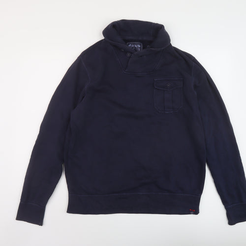 Grayers Mens Blue Cotton Pullover Sweatshirt Size L
