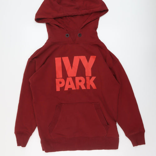 IVY PARK Mens Red Cotton Pullover Hoodie Size XS
