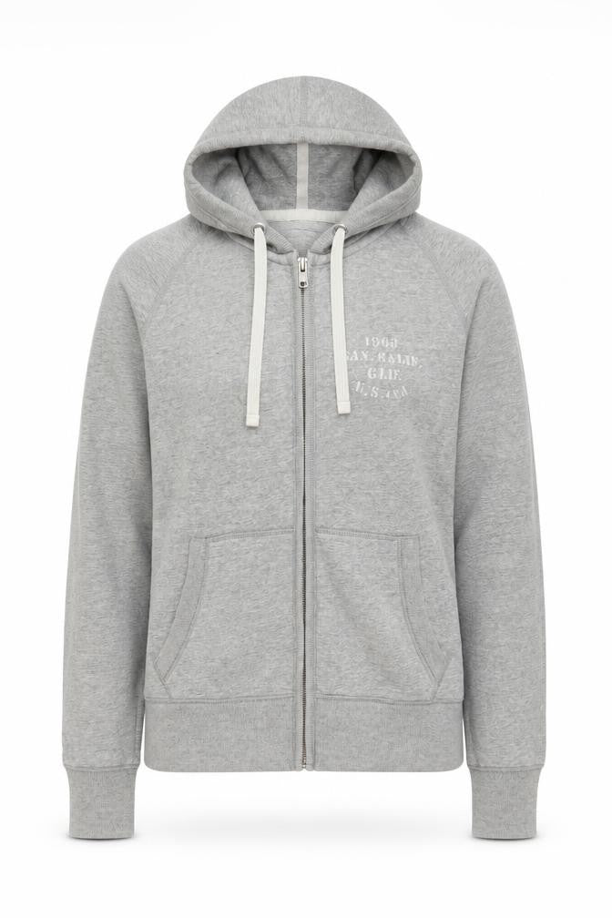 Gap Womens Grey Cotton Full Zip Hoodie Size XS Zip