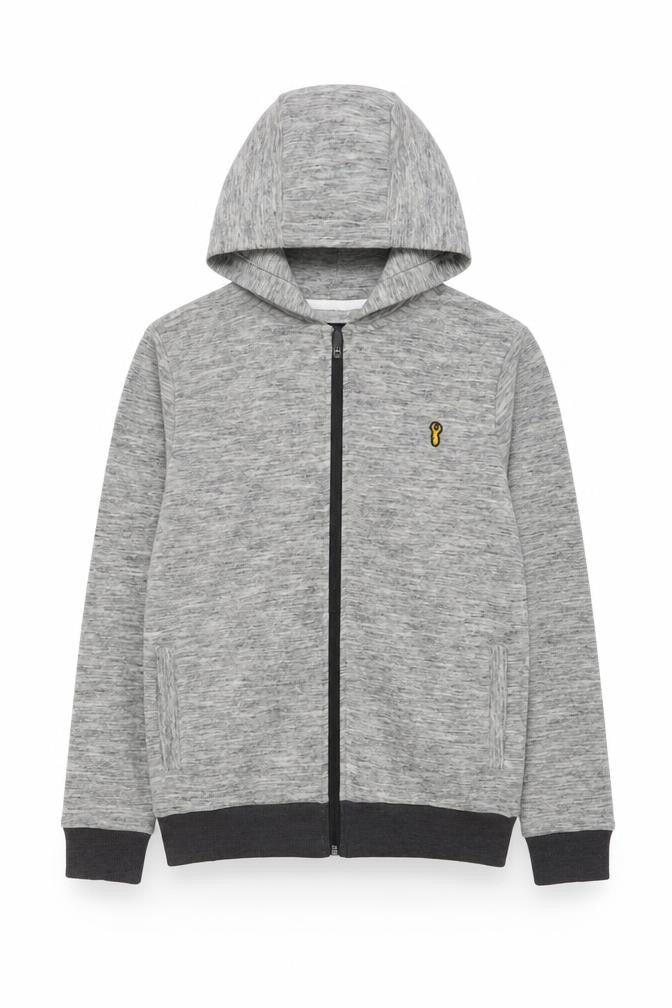 NEXT Boys Grey Cotton Full Zip Hoodie Size 13 Years Zip