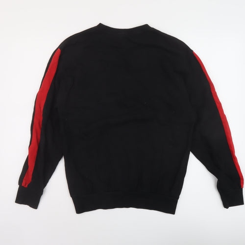 H&M Mens Black Cotton Pullover Sweatshirt Size XS