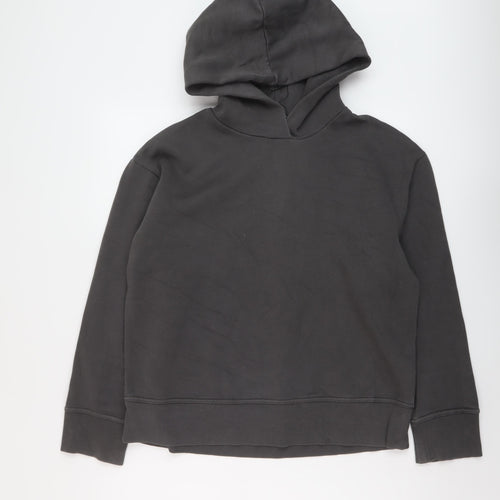 Zara Womens Grey Cotton Pullover Hoodie Size M Pullover