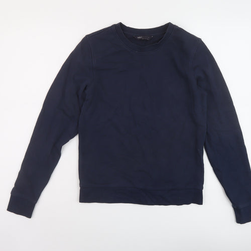 Marks and Spencer Womens Blue Cotton Pullover Sweatshirt Size 6 Pullover