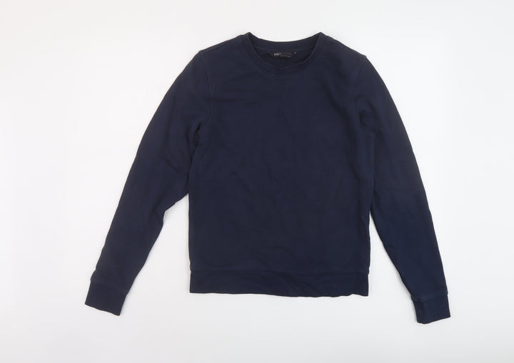 Marks and Spencer Womens Blue Cotton Pullover Sweatshirt Size 6 Pullover