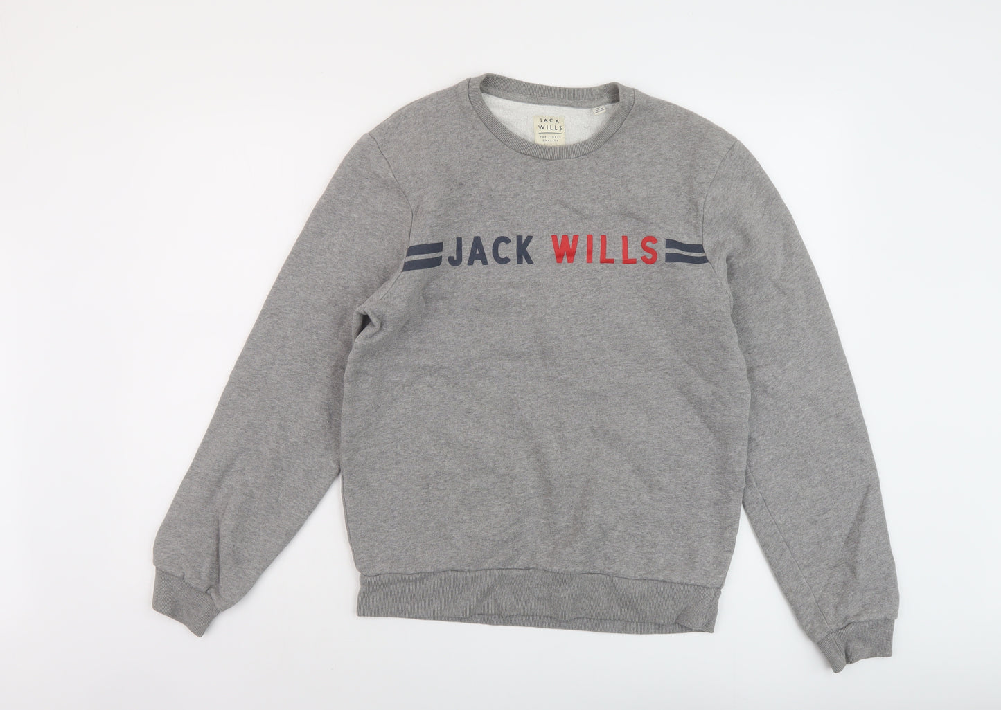 Jack Wills Womens Grey Cotton Pullover Sweatshirt Size S Pullover