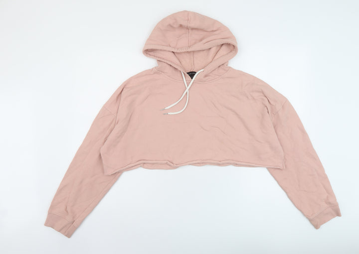 New Look Womens Pink Cotton Pullover Hoodie Size 16 Pullover