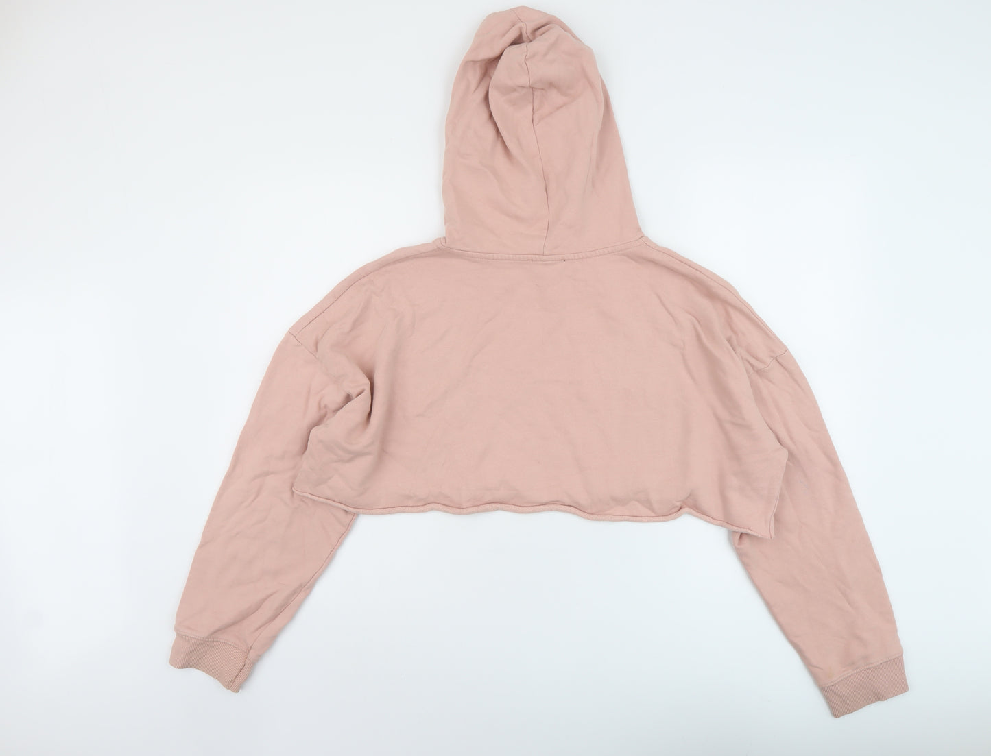 New Look Womens Pink Cotton Pullover Hoodie Size 16 Pullover