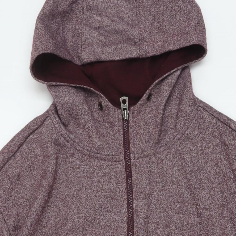 PARK Mens Red Polyester Full Zip Hoodie Size XL