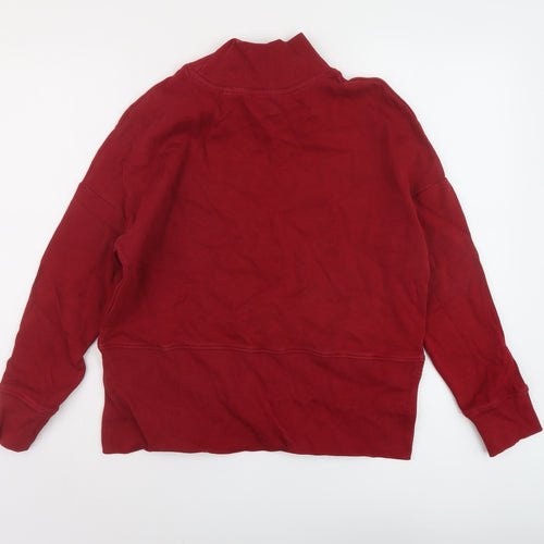 NEXT Womens Red Cotton Pullover Sweatshirt Size S Pullover