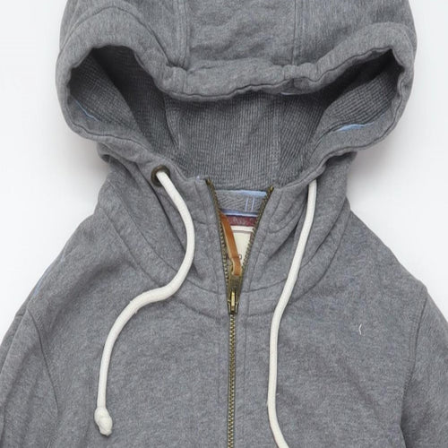 Fate Face Womens Grey Cotton Full Zip Hoodie Size 8 Zip