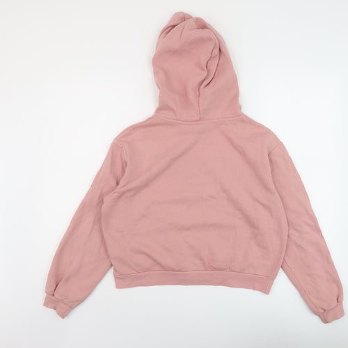 H&M Womens Pink Cotton Pullover Hoodie Size S Pullover