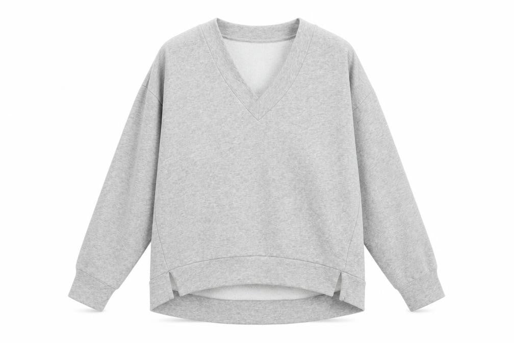 Front view of Kiin women’s green cotton pullover sweatshirt, size XS, pullover