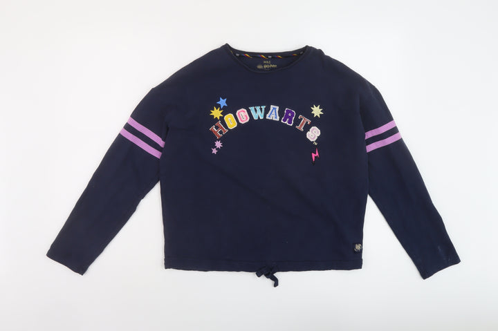 Marks and Spencer Girls Blue Cotton Pullover Sweatshirt Size 13-14 Years Pullover - Harry Potter