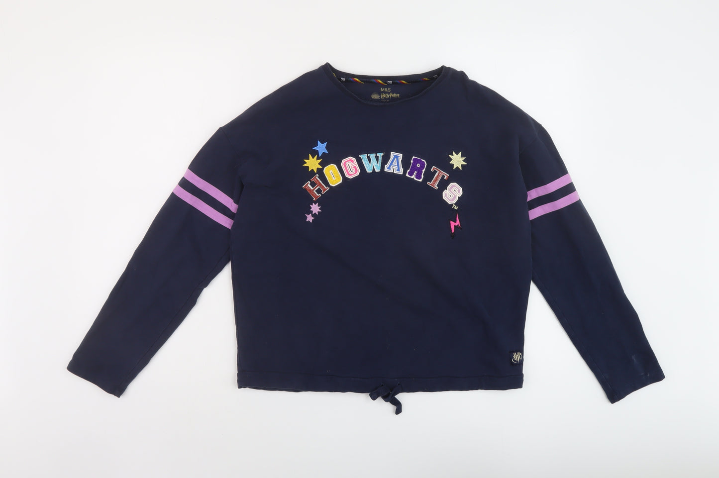 Marks and Spencer Girls Blue Cotton Pullover Sweatshirt Size 13-14 Years Pullover - Harry Potter