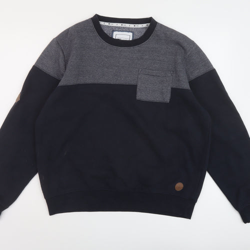 D-code Mens Blue Cotton Pullover Sweatshirt Size L