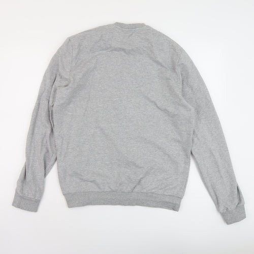 Macron Mens Grey Cotton Pullover Sweatshirt Size L