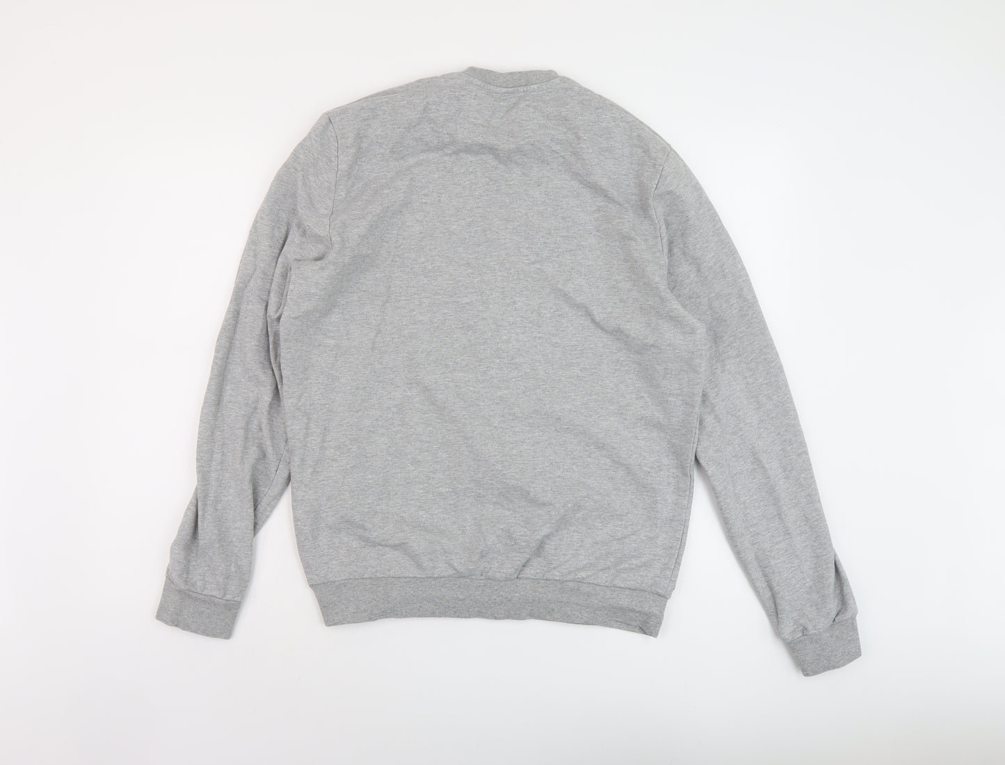 Macron Mens Grey Cotton Pullover Sweatshirt Size L