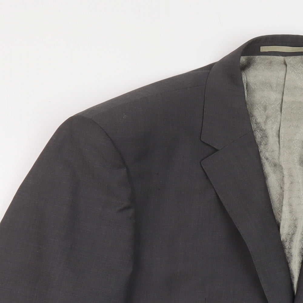 NEXT Mens Grey Wool Jacket Suit Jacket Size 40 Regular