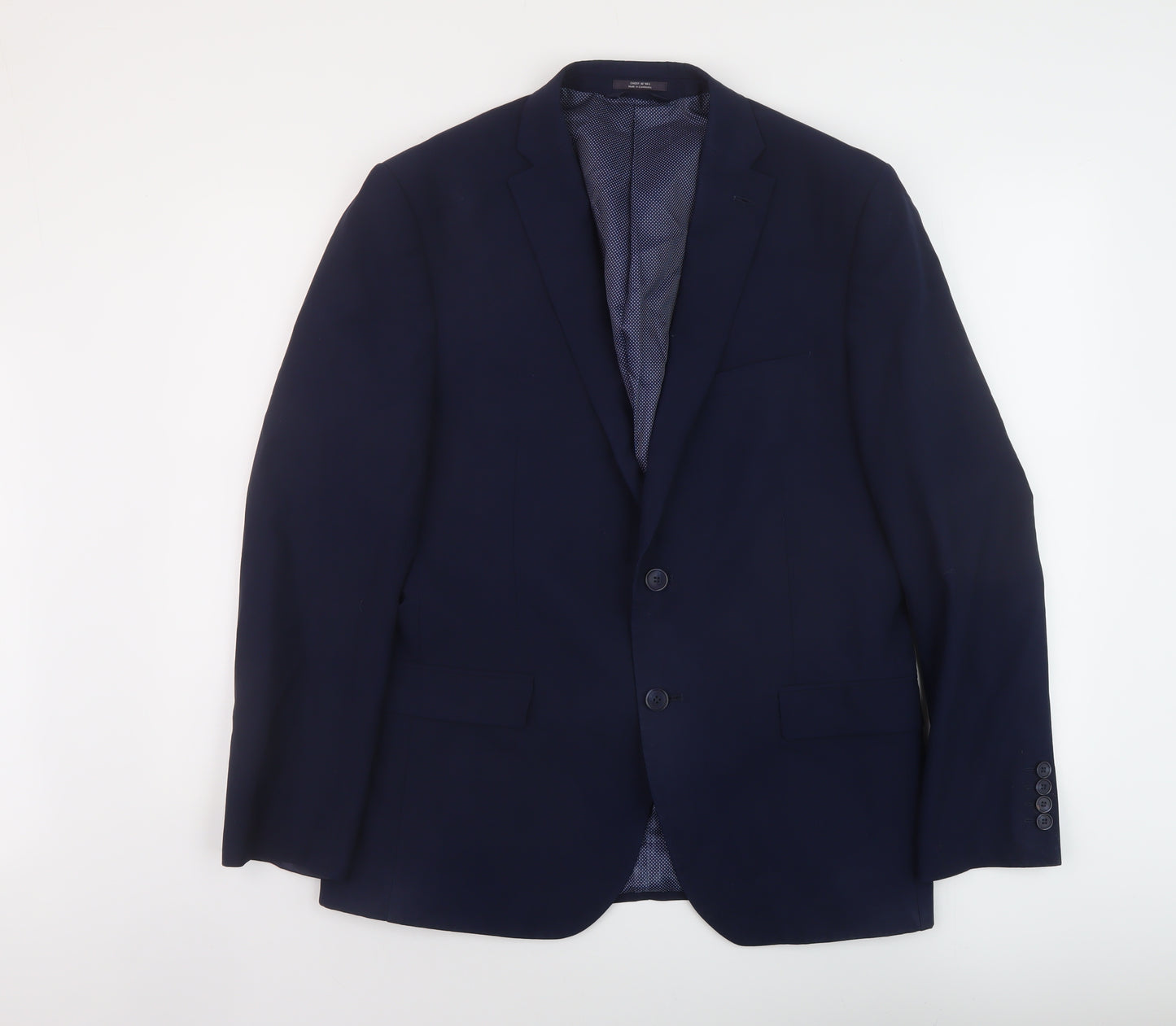 Marks and Spencer Mens Blue Wool Jacket Suit Jacket Size 42 Regular
