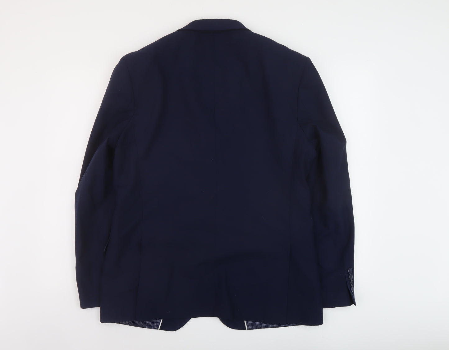 Marks and Spencer Mens Blue Wool Jacket Suit Jacket Size 42 Regular