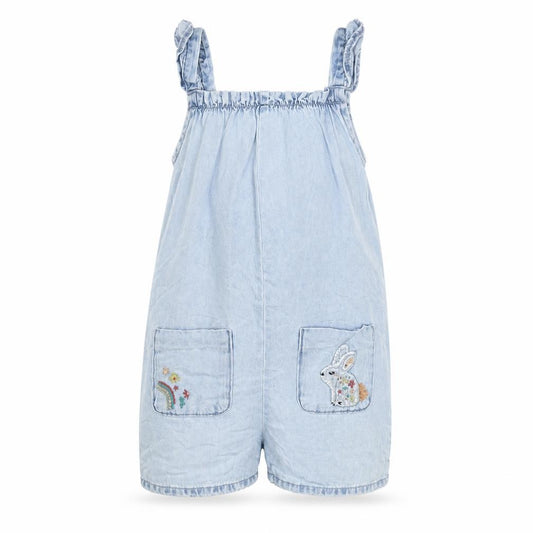 NEXT Girls Blue Cotton Playsuit One-Piece Size 2-3 Years Pullover