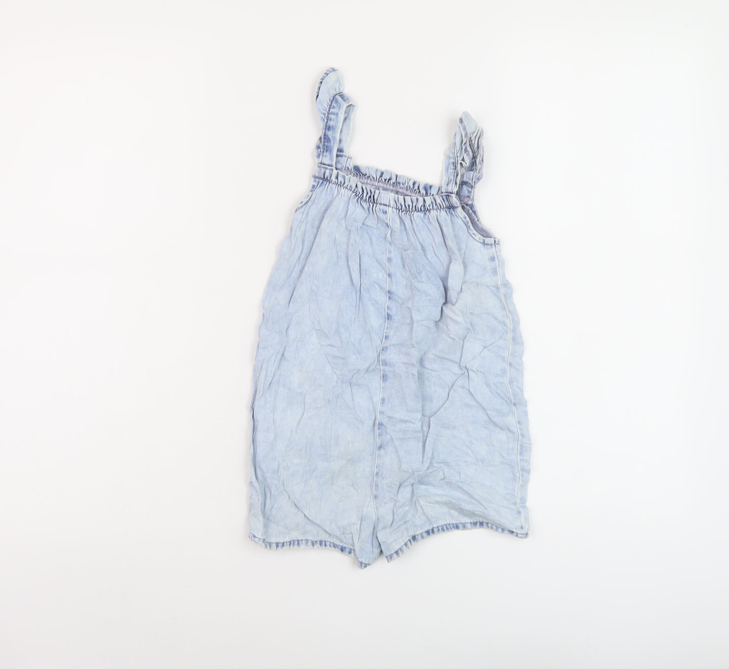 NEXT Girls Blue Cotton Playsuit One-Piece Size 2-3 Years Pullover