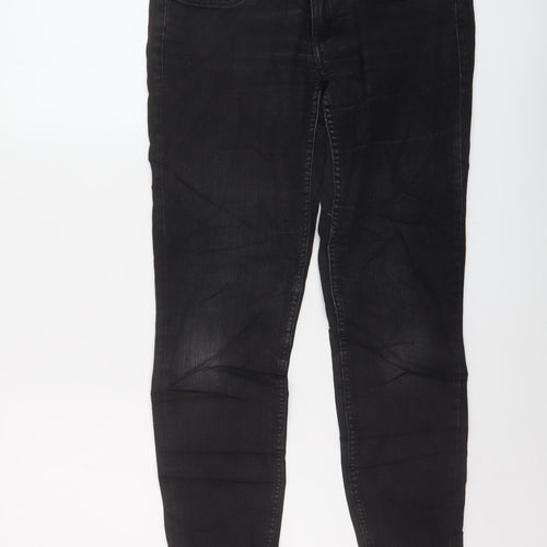 H&M Mens Grey Cotton Straight Jeans Size 29 in L30 in Regular Button