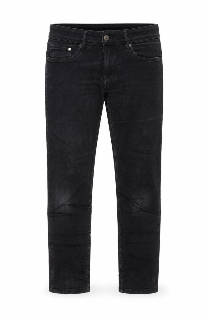 H&M Mens Grey Cotton Straight Jeans Size 29 in L30 in Regular Button