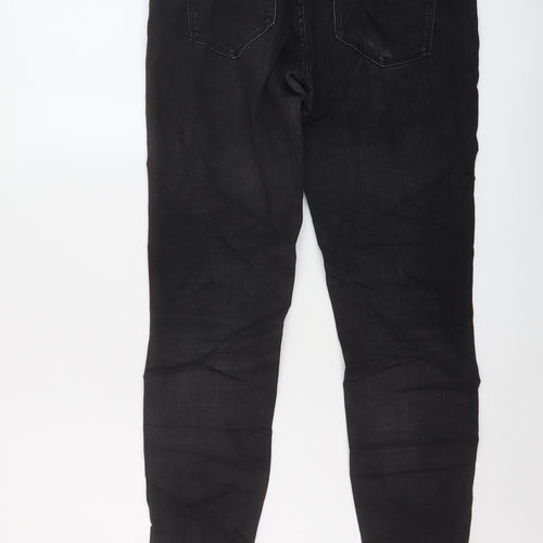 H&M Mens Grey Cotton Straight Jeans Size 29 in L30 in Regular Button