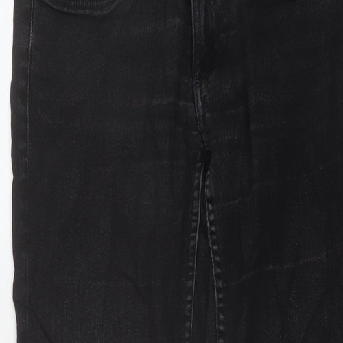 H&M Mens Grey Cotton Straight Jeans Size 29 in L30 in Regular Button
