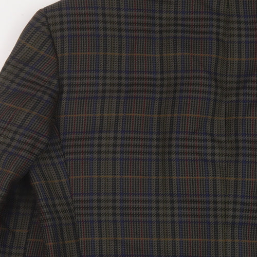 Osbourne Mens Green Plaid Wool Jacket Suit Jacket Size 42 Regular