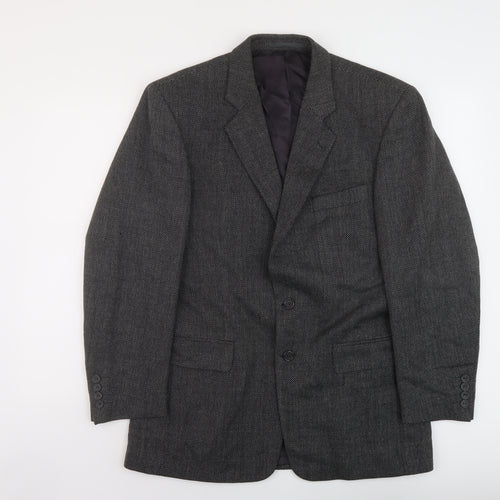 Brook Taverner Mens Grey Polyester Jacket Suit Jacket Size 42 Regular